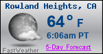 Weather Forecast for Rowland Heights, CA