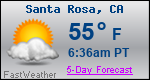Weather Forecast for Santa Rosa, CA