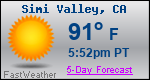 Weather Forecast for Simi Valley, CA