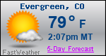 Weather Forecast for Evergreen, CO