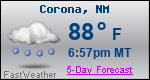 Weather Forecast for Corona, NM