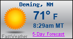 Weather Forecast for Deming, NM