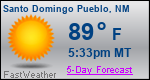 Weather Forecast for Santo Domingo Pueblo, NM