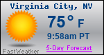 Weather Forecast for Virginia City, NV