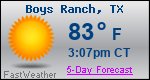 Weather Forecast for Boys Ranch, TX