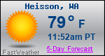 Weather Forecast for Heisson, WA