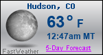 Weather Forecast for Hudson, CO