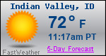 Weather Forecast for Indian Valley, ID