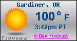 Weather Forecast for Gardiner, OR