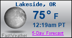 Weather Forecast for Lakeside, OR