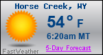 Weather Forecast for Horse Creek, WY