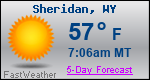 Weather Forecast for Sheridan, WY