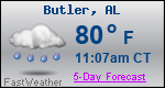 Weather Forecast for Butler, AL