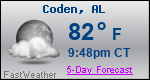 Weather Forecast for Coden, AL