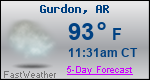Weather Forecast for Gurdon, AR