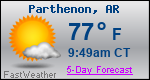 Weather Forecast for Parthenon, AR