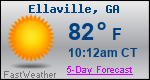 Weather Forecast for Ellaville, GA