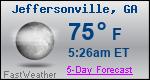 Weather Forecast for Jeffersonville, GA