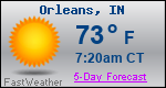 Weather Forecast for Orleans, IN