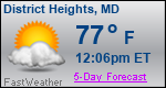 Weather Forecast for District Heights, MD