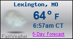 Weather Forecast for Lexington, MO
