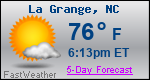 Weather Forecast for La Grange, NC