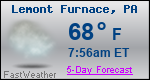 Weather Forecast for Lemont Furnace, PA