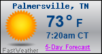 Weather Forecast for Palmersville, TN