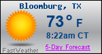 Weather Forecast for Bloomburg, TX