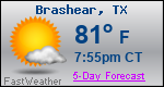 Weather Forecast for Brashear, TX