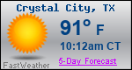 Weather Forecast for Crystal City, TX