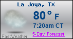 Weather Forecast for La Joya, TX