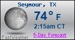 Weather Forecast for Seymour, TX