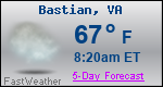 Weather Forecast for Bastian, VA