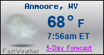 Weather Forecast for Anmoore, WV