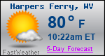 Weather Forecast for Harpers Ferry, WV