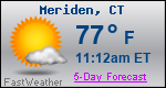 Weather Forecast for Meriden, CT