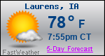 Weather Forecast for Laurens, IA