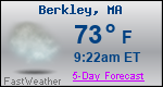 Weather Forecast for Berkley, MA