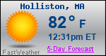 Weather Forecast for Holliston, MA