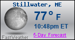 Weather Forecast for Stillwater, ME