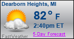 Weather Forecast for Dearborn Heights, MI