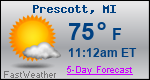Weather Forecast for Prescott, MI