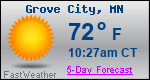 Weather Forecast for Grove City, MN