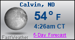 Weather Forecast for Calvin, ND