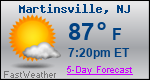 Weather Forecast for Martinsville, NJ
