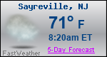 Weather Forecast for Sayreville, NJ