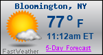Weather Forecast for Bloomington, NY