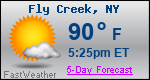 Weather Forecast for Fly Creek, NY