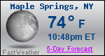 Weather Forecast for Maple Springs, NY